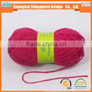 China Fantasy Yarn Supplier Shingmore Bridge Cheap Selling Good Quality 100 Polyester tt Wave Yarn for Hand Knitting thumbnail-1