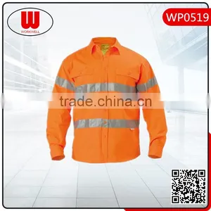 Hi Vis Reflective Orange Work Shirt thumbnail-1