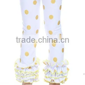 Whoelsale Stripe Cotton Autumn Girl Outfits Ruffle Leggings thumbnail-2