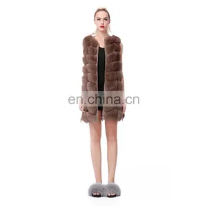 Winter New Fox Fur Vest Women Elegant Real Full Pelt Fox Fur Gilet thumbnail-2