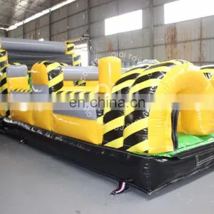 Orange Obstacle Course Inflatable With Slide n Slip thumbnail-5
