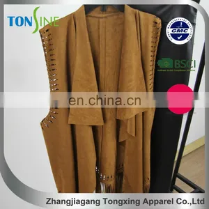 2016 Women's Cut and Sew Suede Top for Women thumbnail-2