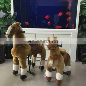 HI CE Adult Size Mechanical Ride on Horse for Kids,walking Ride on Animal With Plush Soft thumbnail-1