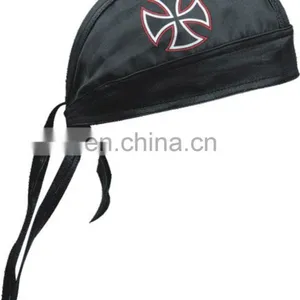 HMB-901L6 LEATHER SKULL CAP DURAG HEAD WRAP BANDANA SKULLCAP HATS SCARF BIKER thumbnail-1