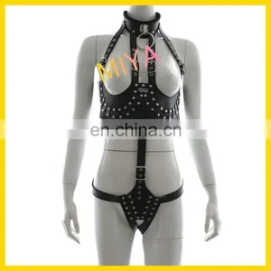 Adjustable Queen's PU Leather Costume Bondage Harness thumbnail-2