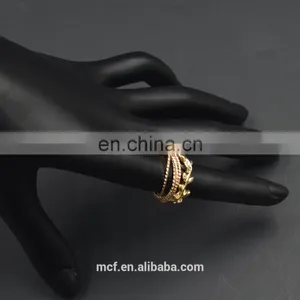 MCR-0021 In Stock Latest Fashion Design Gold Rings for Girl ,wedding Engagement Ring thumbnail-2