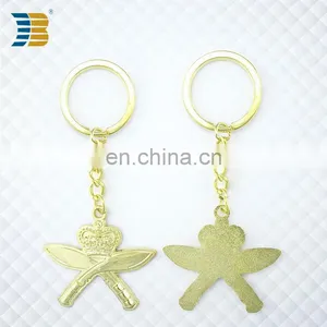 Tennis Rackets Shape Custom Metal Gold Plating Keychain thumbnail-3