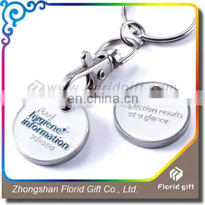Custom Logo Metal Trolley Coin Keyring/keychain for Supermarket/shopping Cart thumbnail-5