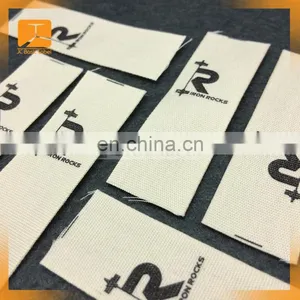 Antique Metal Brass Decorative Rivets Wholesale Natural Color Background Custom Brand Logo Cotton Printed Tags for Gorment thumbnail-6