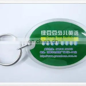 Oval Shape Custom Card Inserted Acrylic Keychain thumbnail-1