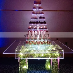 High Quality Luxury Custom Clear Acrylic Cake Table thumbnail-1