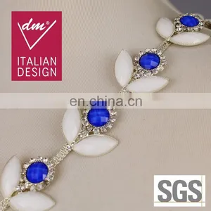 Wholesale Decorative Jewelry Rhinestone Beaded Trimming for Dress WTR0181 thumbnail-1