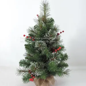 Artificial Christmas Burlap Tree thumbnail-1