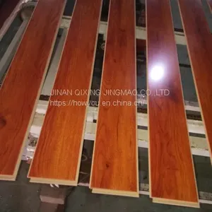 Beveled Edge Wax 8mm Laminated Wood Flooring With Cheap Price thumbnail-1