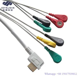 GE Seer Light Holter 7 Leads ECG Cable Leadwires Snap Type With IEC Standard thumbnail-1