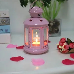 Portable Metal Hanging Lantern Iron Art Star Candle Lamp for Festival/Christmas Decoration thumbnail-1