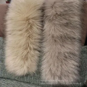 Fur Artificial Fur Fox Raccoon Dog Collar Dyeing Raccoon Dog Collar Cap Strip thumbnail-4