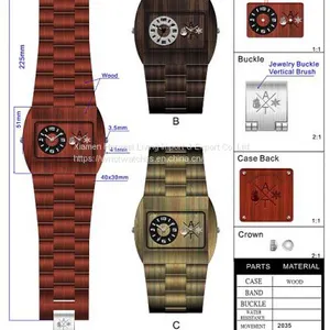 Wooden Watch With Double Movement thumbnail-1