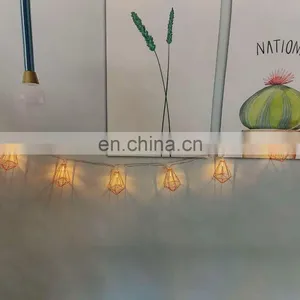 Good Quality Battery Powered LED Metal Diamond Shape String Light For Home Decoration thumbnail-3