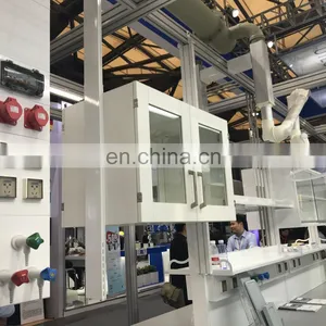 Lab Furniture Central Workbench With Hanging Cabinet Design thumbnail-2