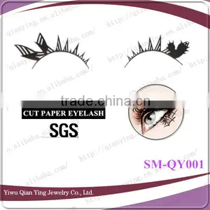Black Halloween Fashion Paper Cutting Eyelashes thumbnail-1