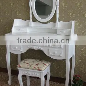 Wooden Mail Order Packaging Furniture Dressing Table and Stool thumbnail-3
