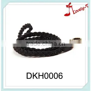 2015 China Factory Handmade Key Holder Fashion Neck Hanging Wholesale Leather Black Key Chain thumbnail-1