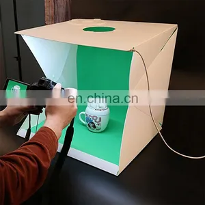 New Product Ideas 2022 Mini Portable KSW 30cm Folding LED Light Box Table Top Product Photography Photo Studio Box thumbnail-1