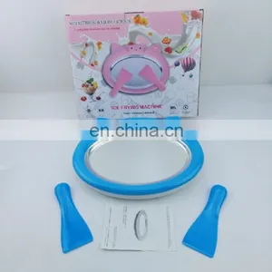 Amazon Manual Portable Homemade Home Use Mini Yogurt Rolled Ice Cream Maker With 2 Spatulas for Kids thumbnail-5