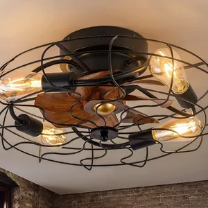 American 110V Hot Selling Fan Light Factory Bedroom 20 Inch Retro Ceiling Electric Fan Light（Wechat:13510231336） thumbnail-1