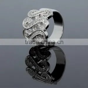 Luxury Design Jewelry Quality Zircon Crystal Pave Setting 8 Shape Party Ring thumbnail-3