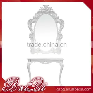 French Style Station Anquie Salon Mirror Hair Dressing Barber Mirror for Beauty Salon thumbnail-1