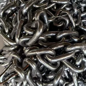 Mining Scraper Chain φ 42× 146 Manganese Steel Heat Treatment High-Strength Mining Round Link Chain thumbnail-1