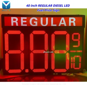 High-Brightness LED Gasoline Outdoor LED Fuel Gas Price Sign Waterproof Digital LED Screen Oil Price Sign for Gas Station thumbnail-1