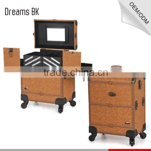 PVC Makeup Case Hairdressing Case With Wheels thumbnail-1