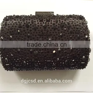 Crystal Satin Evening Bag, New Design Clutch Handbag thumbnail-3