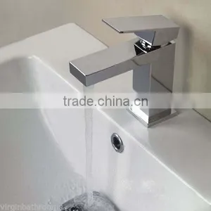 Single Lever Chrome Side Action Mono Basin Mixer Tap Waterfall Basin Bathroom Faucet NO.B002 thumbnail-1