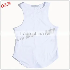 95% Polyester/5% Spandex Custom Spandex High Neck Blank Wide Racerback Jersey Tank Top thumbnail-4
