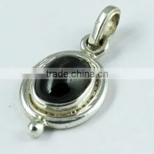 Bezel Setting Black Star Pendant, Gemstone Silver Jewelry, Online Silver Jewelry thumbnail-6