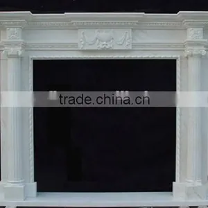 Roman Pillar Carved Fireplace Mantel Wholesale thumbnail-1
