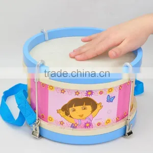 Child Like Play Toy Oriental Music Instrument Beaty 2 Sides Drum Head and 2 Sticks Roundness Wooden Drum Pad Musical Instruments thumbnail-3