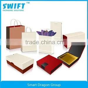 2015 Hot Sale Recycled Brown/white/Red Grocery Kraft Paper Bag thumbnail-3