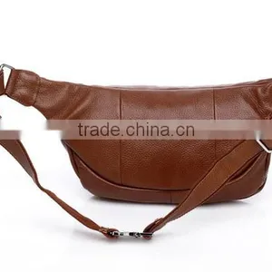 2015 New Design Fashion Man Leather Waist Bag Brown Waterproof Waist Bag for Men thumbnail-4