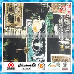 Indian Black Print Cotton Sateen Fabric for Shirting thumbnail-4
