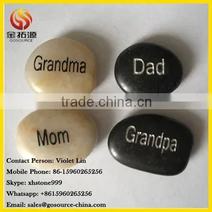 Natural Polished River Stone Engraved Inspired Words Rocks Quality Choice thumbnail-1