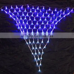 Fullbell Led Net Lights White Wire 200 LED Wedding Fairy Mesh Net Lighting Outdoor Twinkle Christmas Decoration thumbnail-3