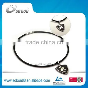 Personalized Custom Silicone Rubber Stainless Steel Necklace thumbnail-1