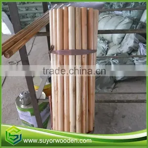 Round Wood Varnished Broom Mop Wooden Handle Rod thumbnail-3