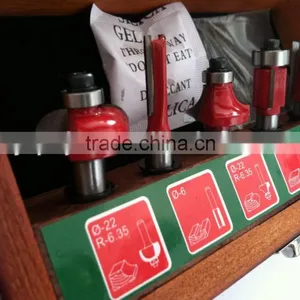 TC-006A 6Pcs 8mm Shank TCT Router Bit Set In Wooden Display Box For Router Machine thumbnail-5