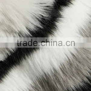 NEW Design Stripe Long Jacket Winter Women Jacket Fur Striped Faux Fur Coat thumbnail-1